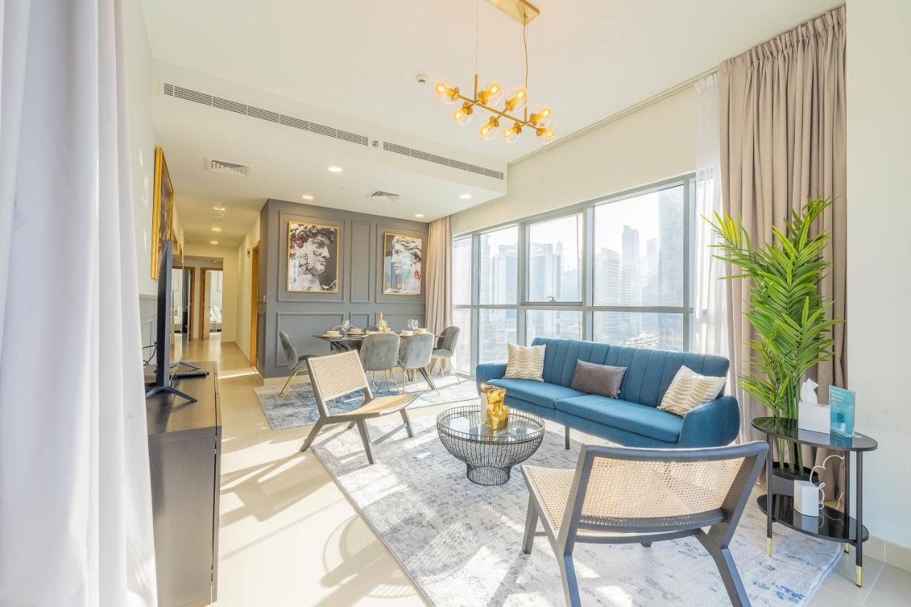 Nouveau Art Deco 3Br With Burj & Canal Views Dubai Esterno foto